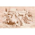TRAVERTIN Fontana di Trevi Декор №1 25*40 TR-D1-FTR, фото 1