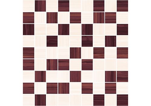 STRIPES Бордо+бежевый Мозаика 30*30, фото 1