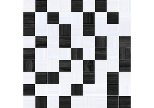 STRIPES Мозаика чёрный+серый 30*30, фото 1