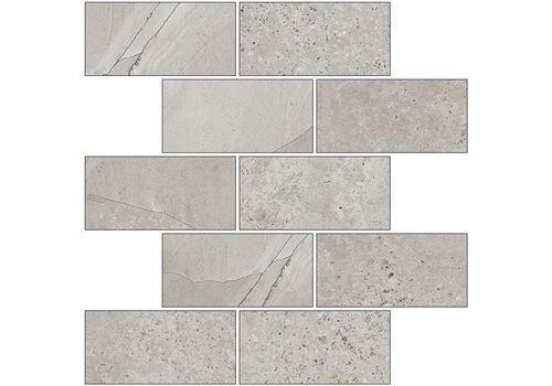 MARBLE TREND Limestone Серый лаппатир. Мозаика 30,7*30,7 K-1005/LR/m13/307x307, фото 1