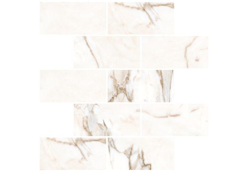 MARBLE TREND Calacatta Gold Белый лаппатир. Мозаика 30,7*30,7 K-1001/LR/m13/307x307, фото 1
