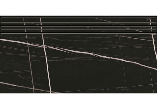 MARBLE TREND Nero Dorato Черный sugar-эффект Ступень 29,4*60 K-1004/CR/st01/294x600, фото 1