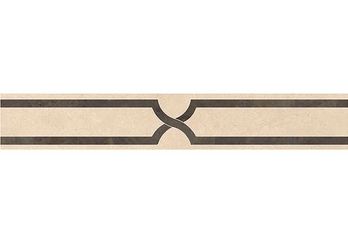 MARBLE TREND Crema Marfil Бежевый лаппатир. Бордюр Гидроабраз. резка 10*60 K-1003/LR/f02-cut/100x600, фото 1