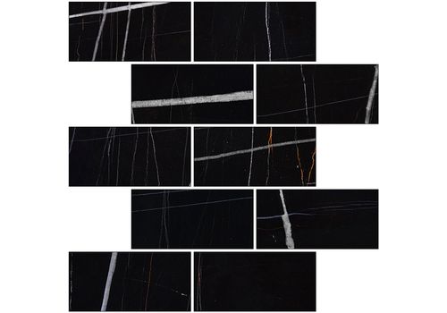 MARBLE TREND Nero Dorato Черный sugar-эффект Мозаика 30,7*30,7 K-1004/CR/m13/307x307, фото 1